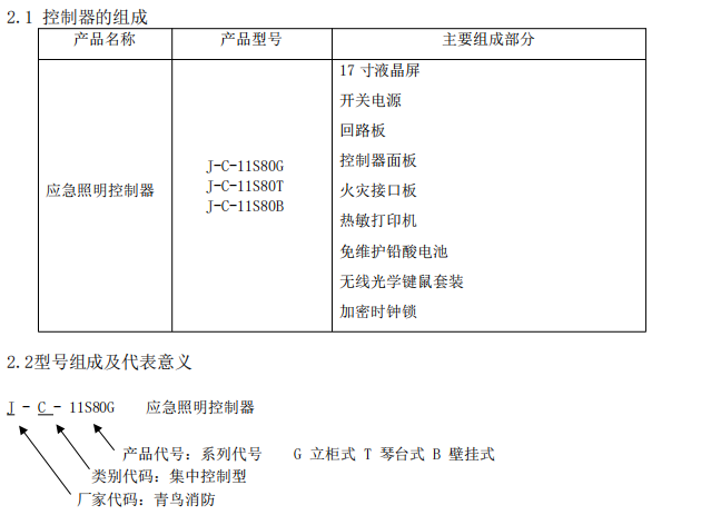 北京青鳥應(yīng)急照明控制器J-C-11S80G，J-C-11S80T，J-C-11S80B接線安裝技術(shù)