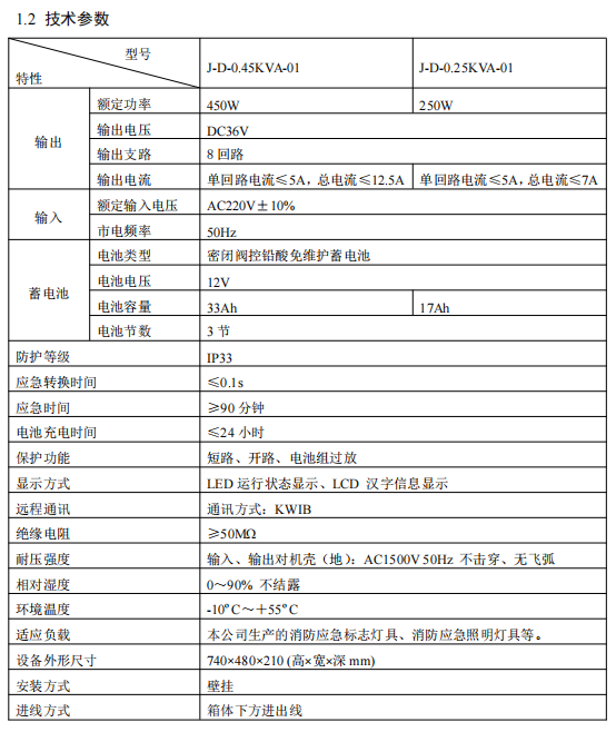 北京青鳥J-D-0.25KVA-01、J-D-0.45KVA-01消防應(yīng)急照明電源接線安裝技術(shù)